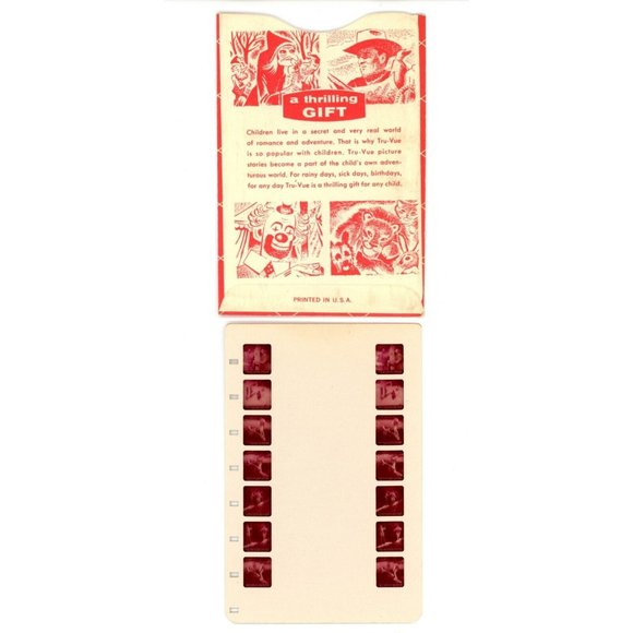 Vintage Tru Vue Tru-Vue Film Card Robin Hood Fights Little John M-1 3D 3-D - Picture 2 of 2